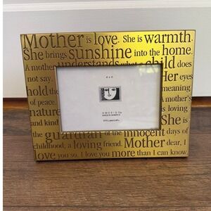 Mother Poem 4x6 Picture Frame Lasercraft Amerigo Gold 1993